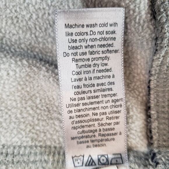 Champion Hoodie Men M Grey & Navy Blue Full Zip Soft Fleece Sweatshirt w Pockets - Picture 7 of 7